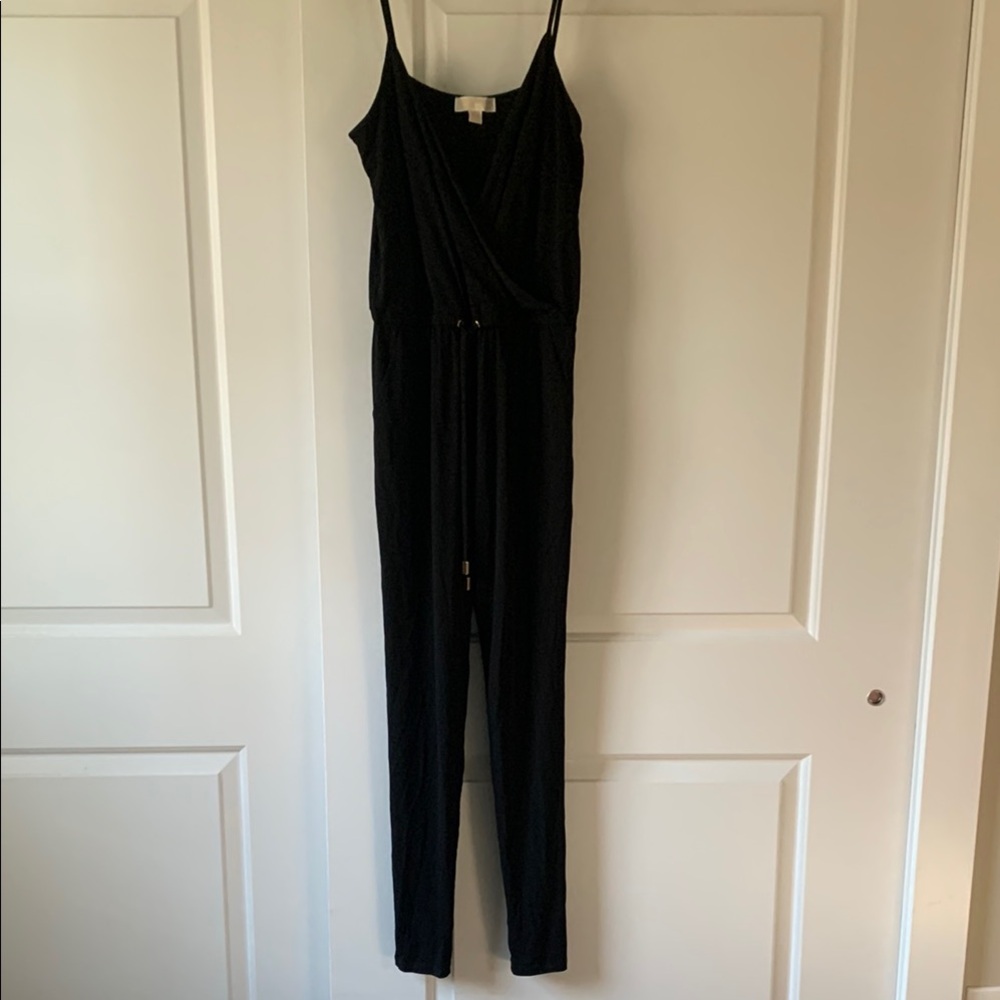 Michael Kors Elastic Waist Black Jumpsuit